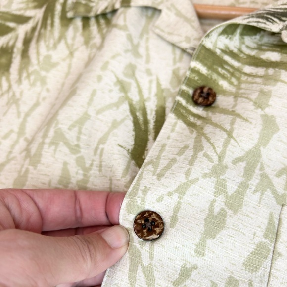 Mens Tasso Elba Island Tropical Print Button Down Shirt - Picture 6 of 8